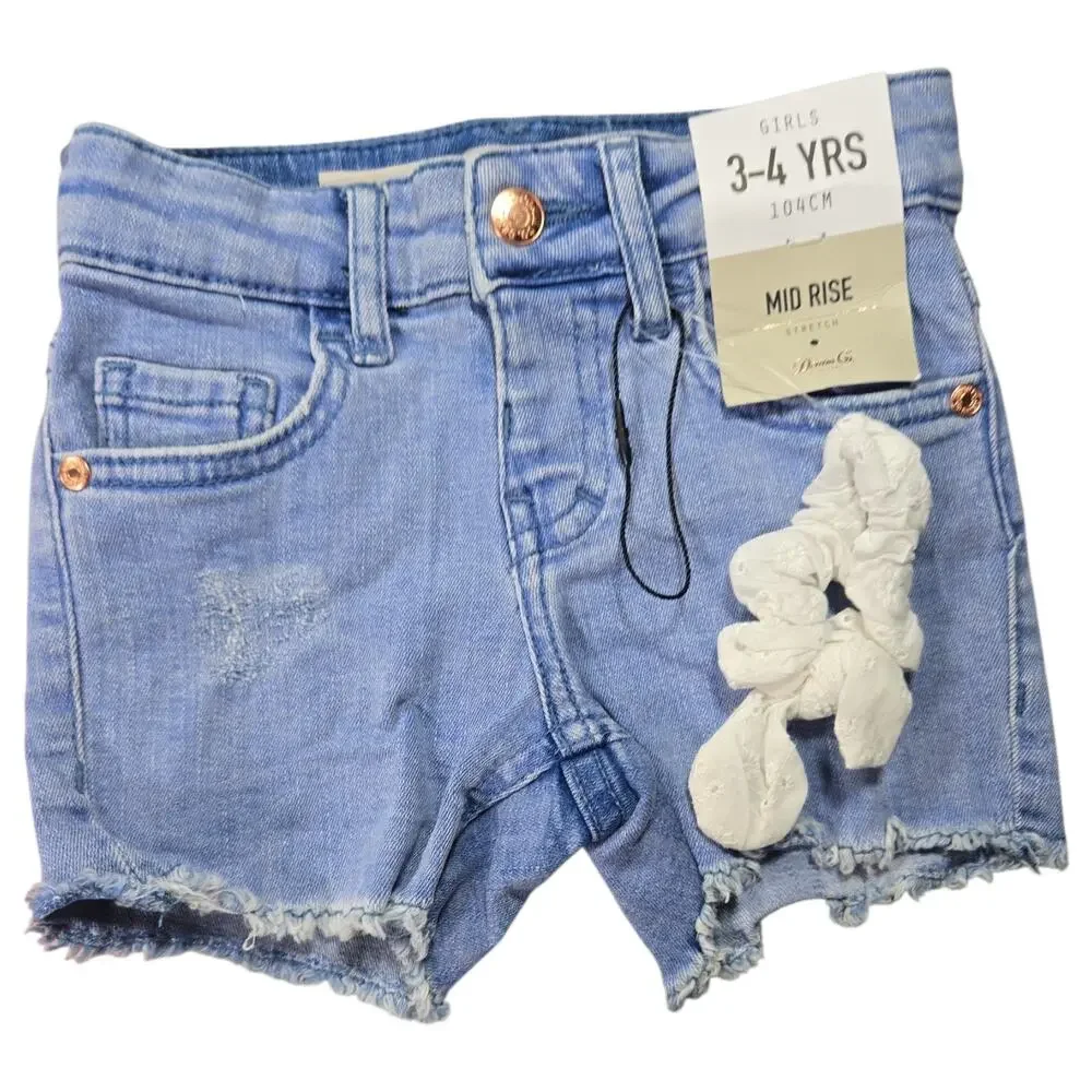 Girls 4T Summer Shorts Bundle 5 PC. Old Navy Carters Gymboree Strawberry NWT EUC